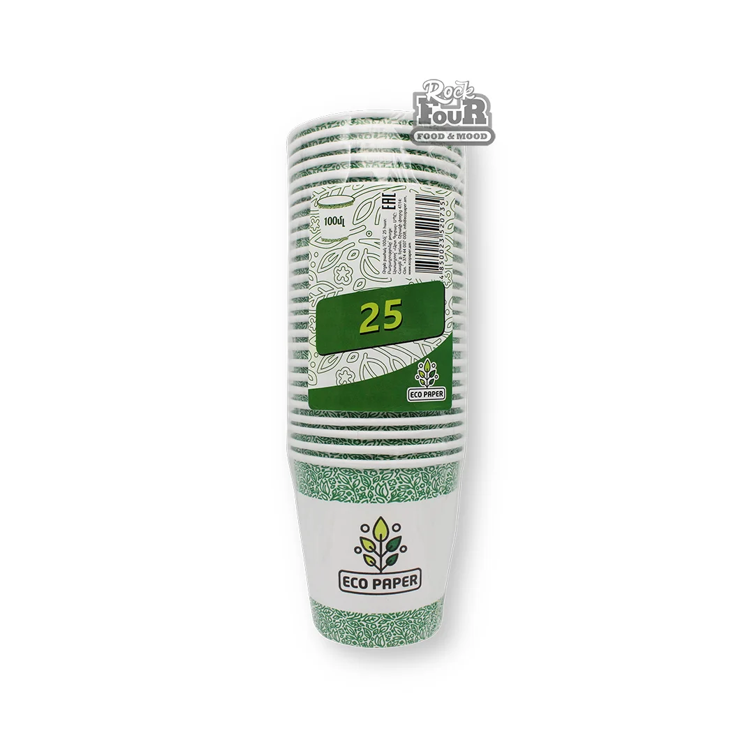 Disposable glasses "Eco Paper" 25pcs 180ml